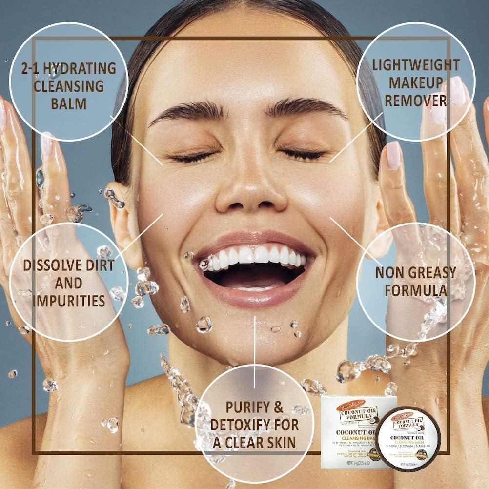 Palmer’s Coconut Oil Formula, Coconut Monoi Facial Cleansing Balm and Makeup Remover, 2.25 Ounces(2.25 Ounce (Pack of 2)) - view 5
