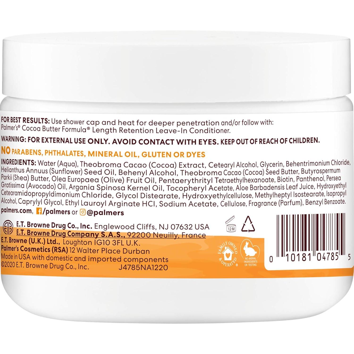 Palmer’s Cocoa Butter & Biotin Length Retention Deep Conditioner, Strengthen, Nourish and Restore Elasticity and Shine, Suitable for All Curly Hair Patterns 8.5 Ounce - view 2