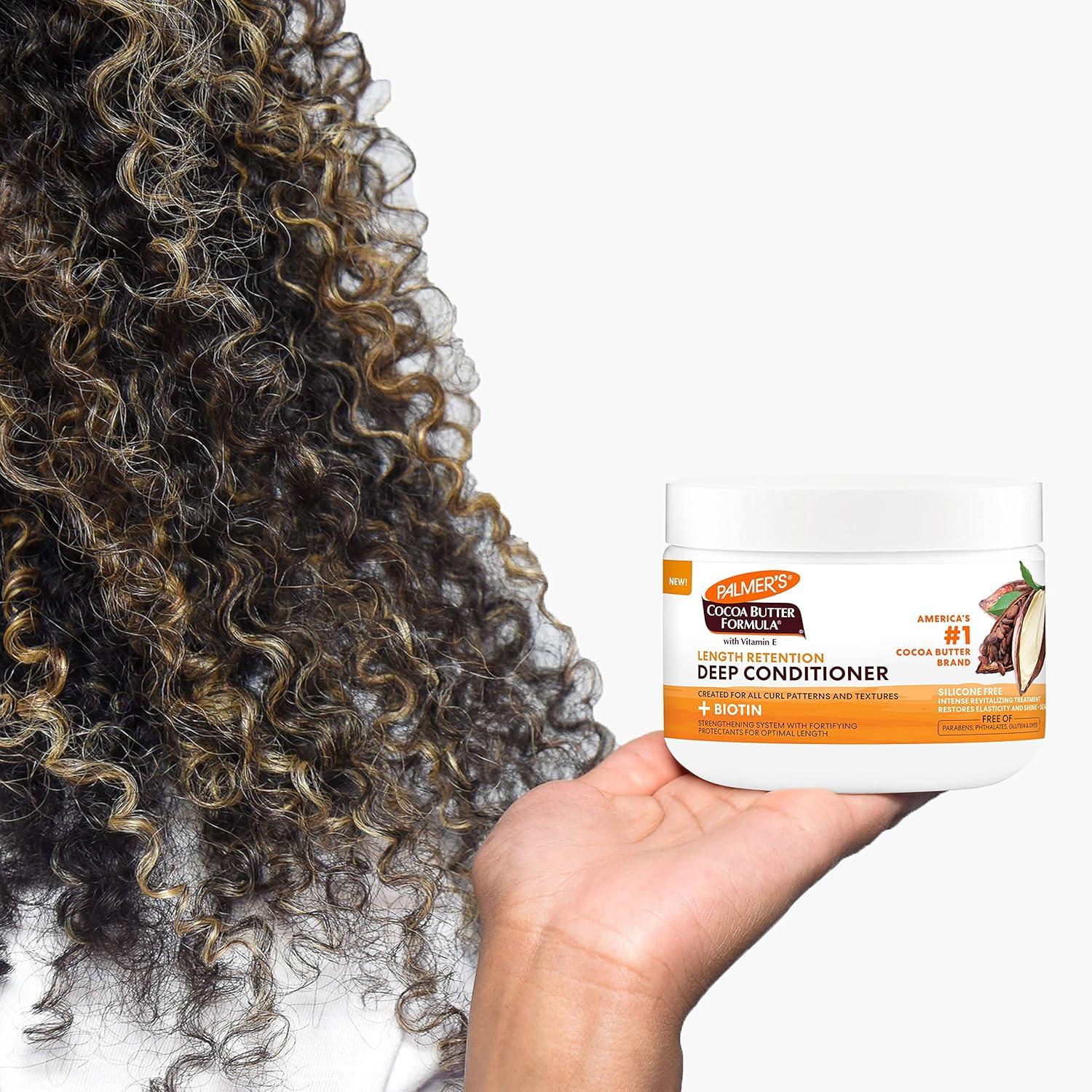 Palmer’s Cocoa Butter & Biotin Length Retention Deep Conditioner, Strengthen, Nourish and Restore Elasticity and Shine, Suitable for All Curly Hair Patterns 8.5 Ounce - view 4