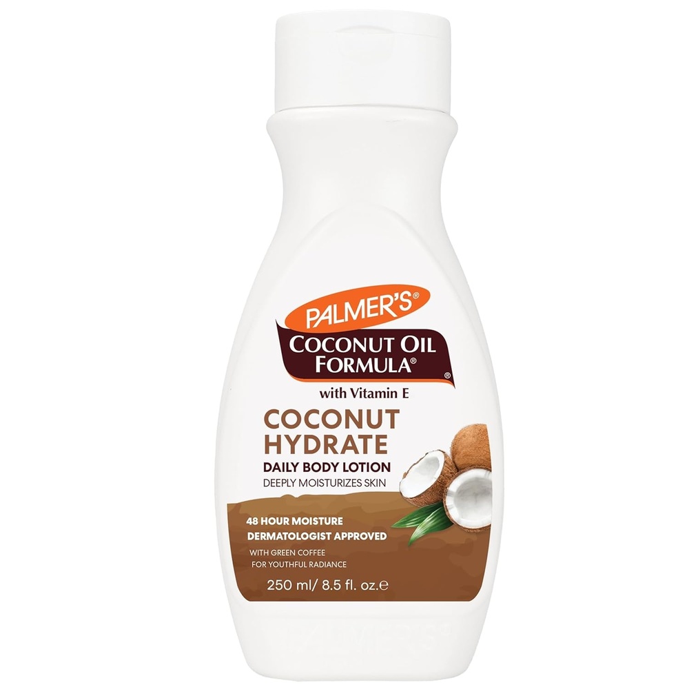 Palmer’s Coconut Oil Formula Body Lotion for Dry Skin, Hand & Body Moisturizer with Green Coffee Extract & Vitamin E, Flip Cap Bottle, 8.5 Fl Oz (Pack of 1)(WHITE)