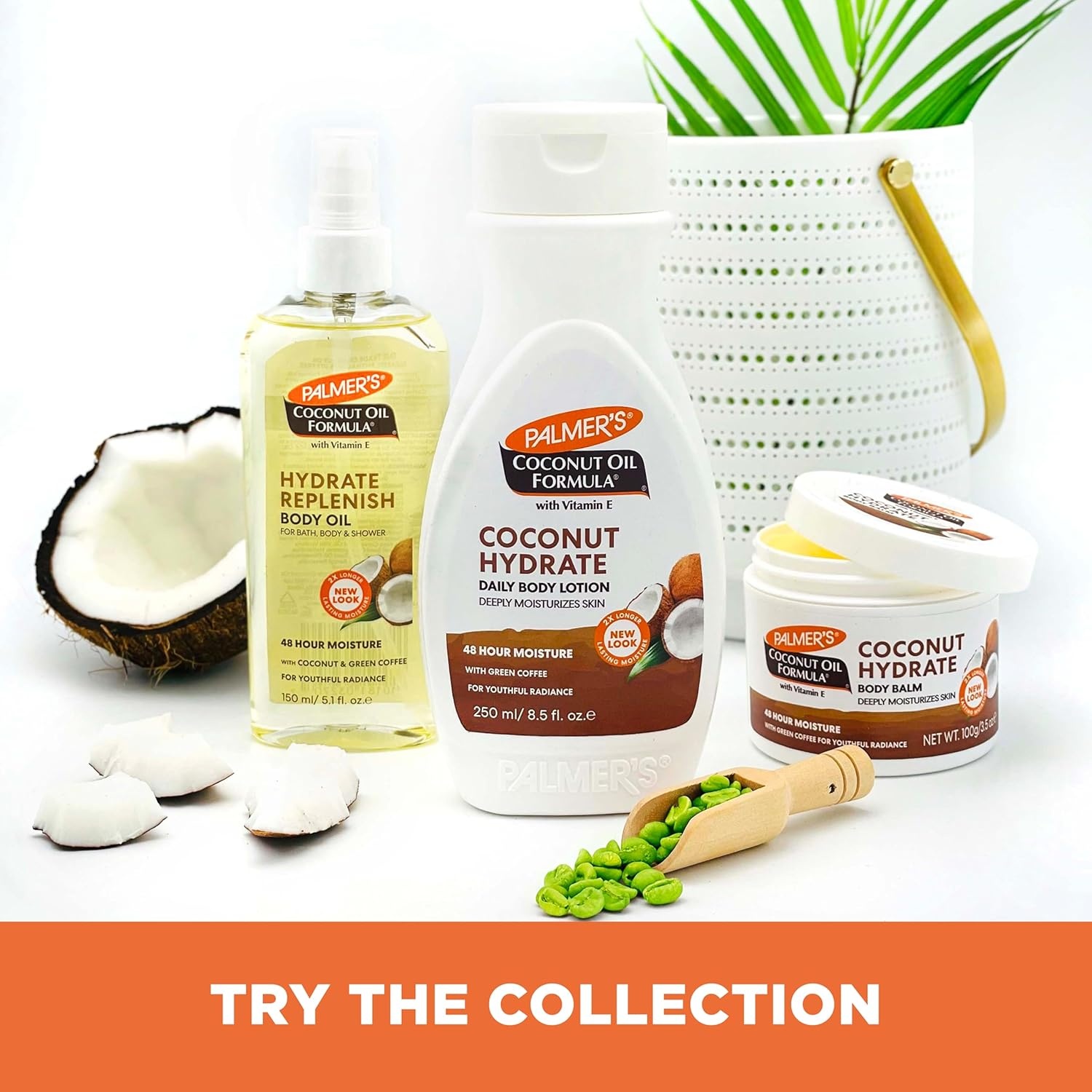 Palmer’s Coconut Oil Formula Body Lotion for Dry Skin, Hand & Body Moisturizer with Green Coffee Extract & Vitamin E, Flip Cap Bottle, 8.5 Fl Oz (Pack of 1)(WHITE) - view 8