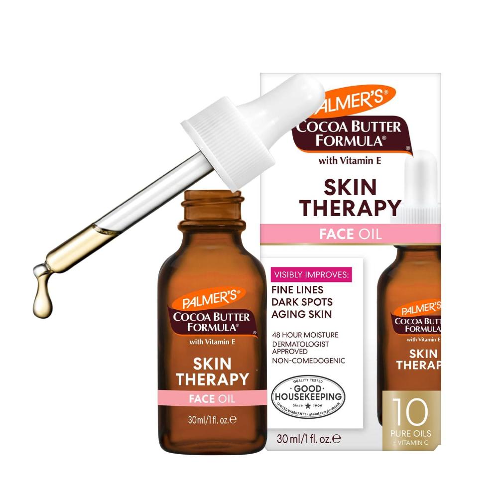 Palmer’s Cocoa Butter Formula Moisturizing Skin Therapy Oil for Face with Vitamin E, C & 10 Pure Facial Oils Blend, Rosehip Oil Fragrance, 1 Ounce(Therapy Oil)