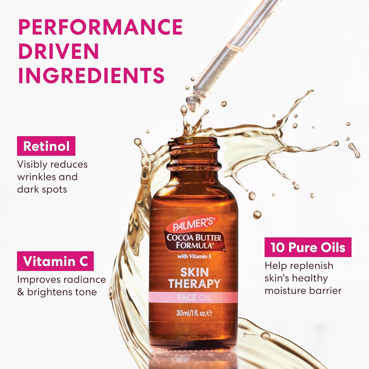 Palmer’s Cocoa Butter Formula Moisturizing Skin Therapy Oil for Face with Vitamin E, C & 10 Pure Facial Oils Blend, Rosehip Oil Fragrance, 1 Ounce(Therapy Oil) - view 5