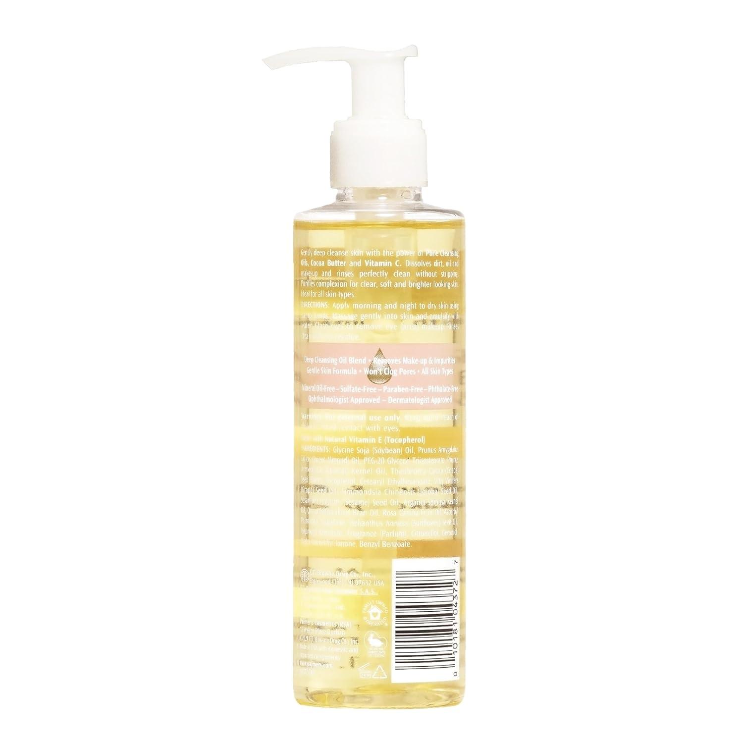 Palmer’s Cocoa Butter Formula Skin Therapy Cleansing Oil, Gentle Makeup Remover with Rosehip Oil and Vitamin C, 6.5 Ounce(6.5 Fl Oz (Pack of 2)) - view 2