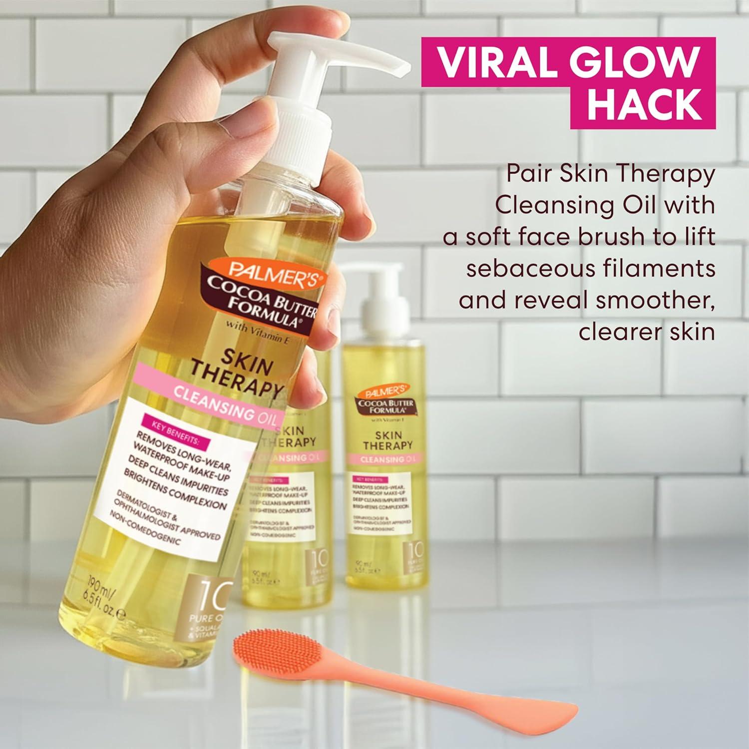 Palmer’s Cocoa Butter Formula Skin Therapy Cleansing Oil, Gentle Makeup Remover with Rosehip Oil and Vitamin C, 6.5 Ounce(6.5 Fl Oz (Pack of 2)) - view 7