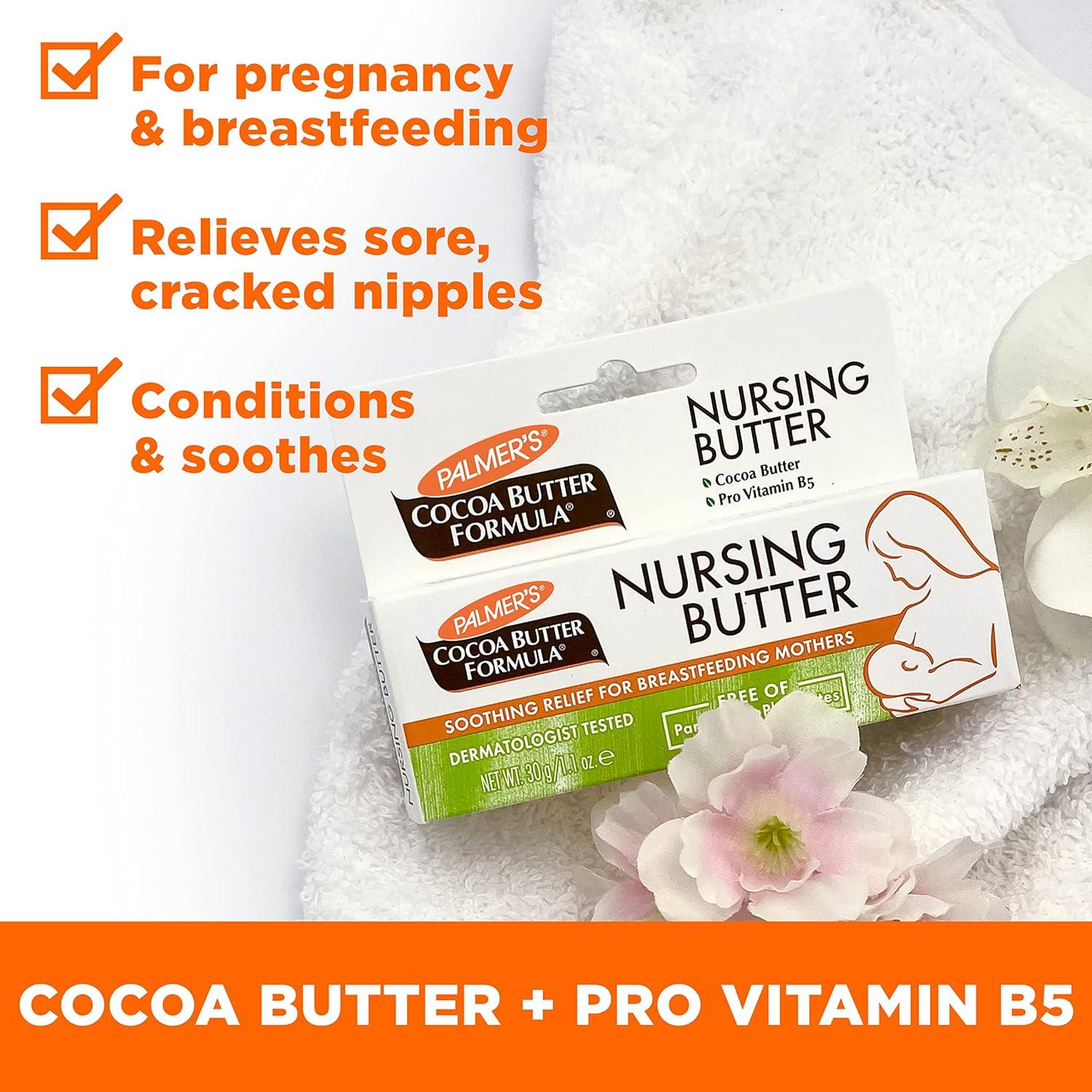 Palmer’s Cocoa Butter Formula New Moms Skin Recovery Postpartum Essentials, Body Lotion (8.5 oz) + Nursing Butter (1.1 oz) + Bust Cream (4.4 oz) + Skin Therapy Oil (2 oz), Dermatologist Approved - view 6