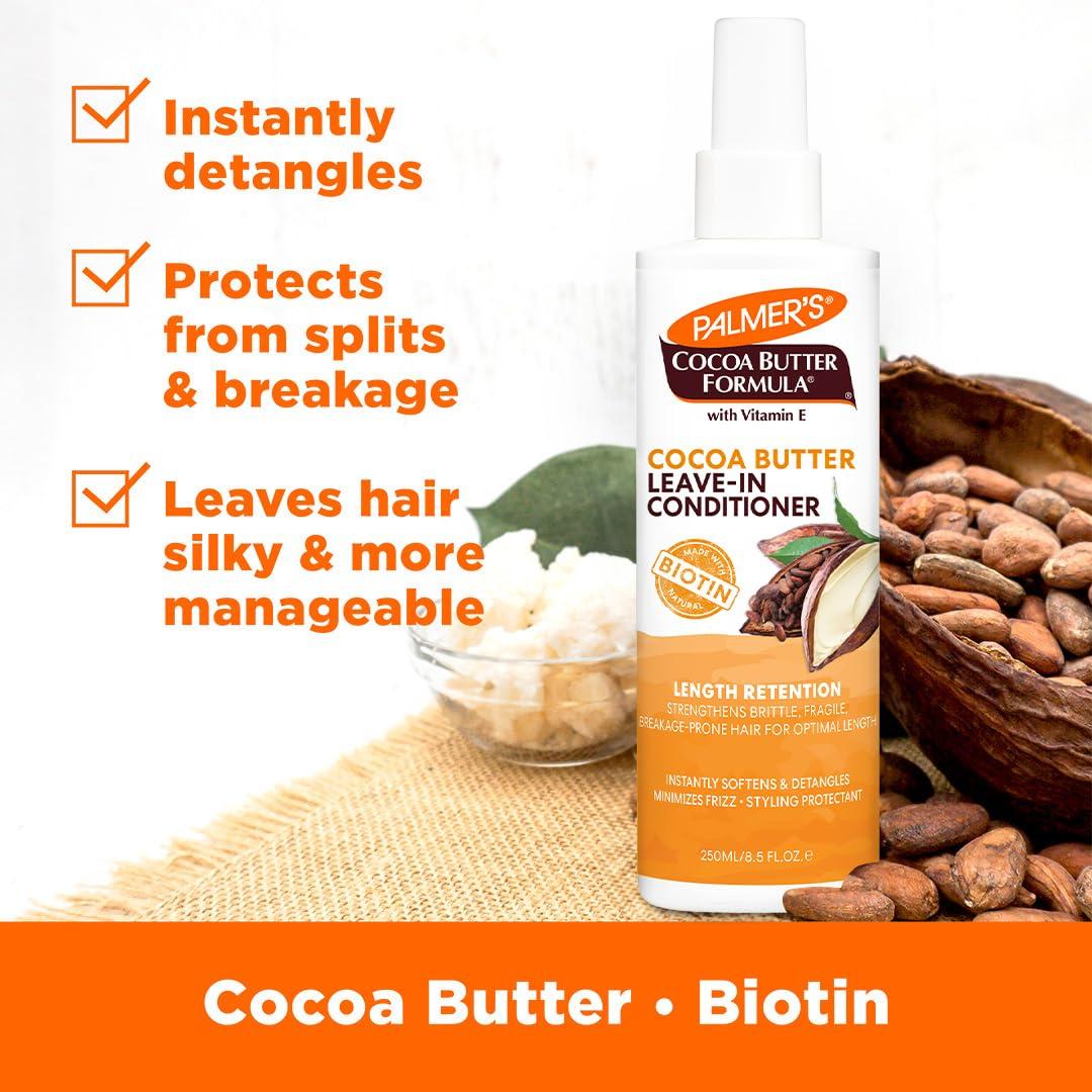 Palmer’s Cocoa Butter & Biotin Length Retention Leave-In Conditioner, Strengthen, Minimize Frizz and Detangle Hair, Suitable for All Curly Hair Patterns 8.5 Ounce(8.5 Fl Oz) - view 3