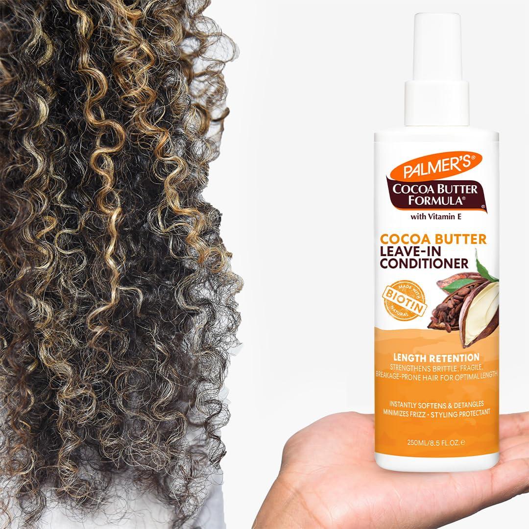 Palmer’s Cocoa Butter & Biotin Length Retention Leave-In Conditioner, Strengthen, Minimize Frizz and Detangle Hair, Suitable for All Curly Hair Patterns 8.5 Ounce(8.5 Fl Oz) - view 4