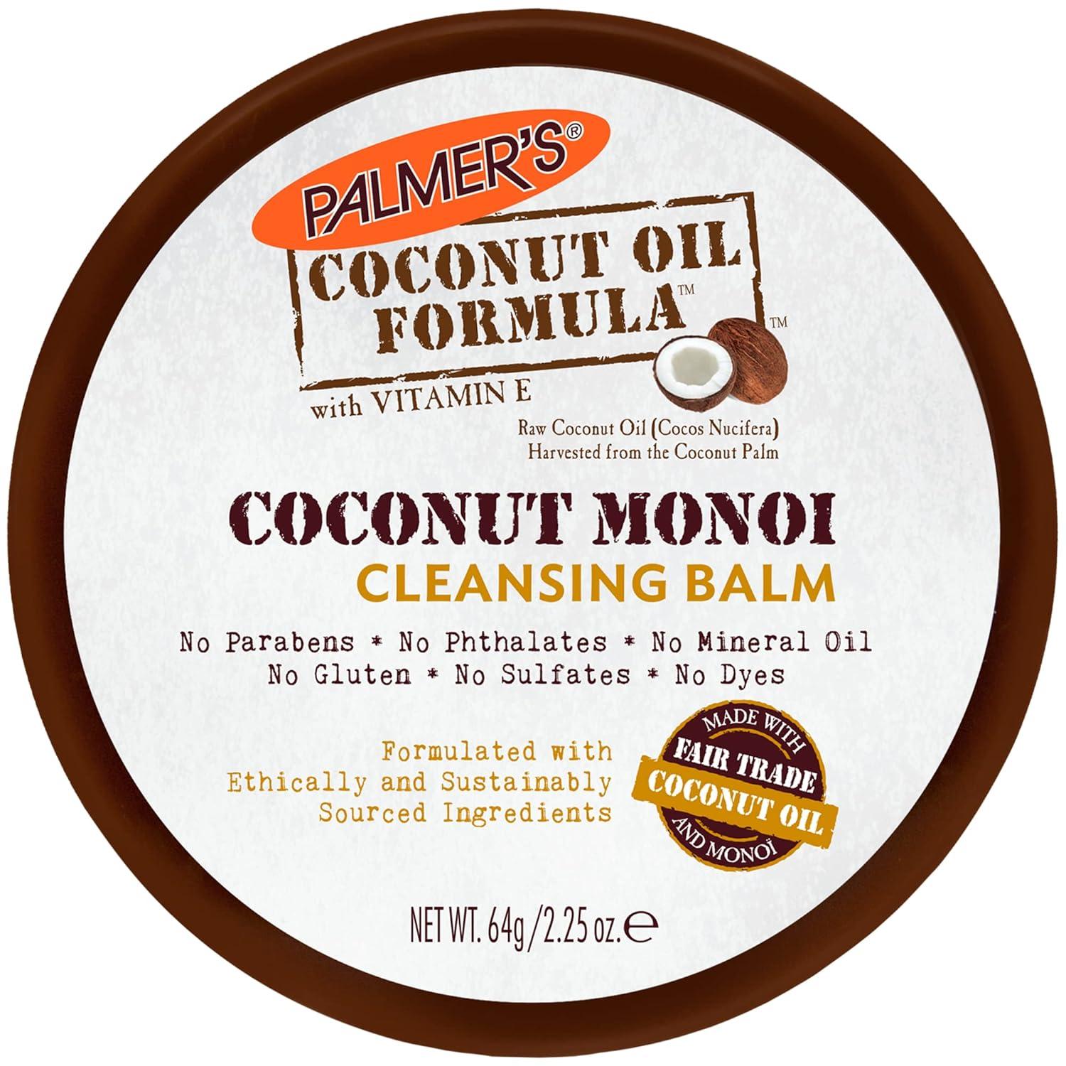 Palmer’s Coconut Oil Formula, Coconut Monoi Facial Cleansing Balm and Makeup Remover, 2.25 Ounces(2.25 Ounce (Pack of 1)) - view 6