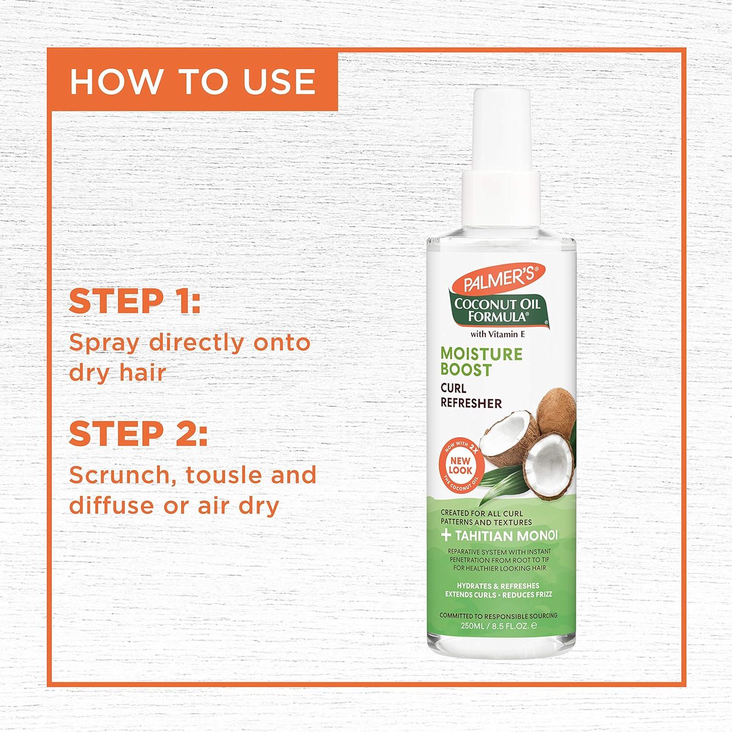 Palmer’s Coconut Oil Formula Moisture Boost Curl Refresher Spray, 8.5 Ounce(8.5 Ounce (Pack of 1)) - view 7