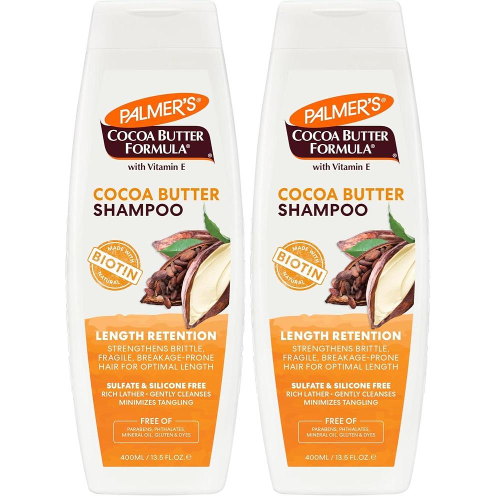 Palmer’s Cocoa Butter Formula Biotin Length Retention Shampoo, 13.5 Fl Oz(13.5 Fl Oz (Pack of 2))