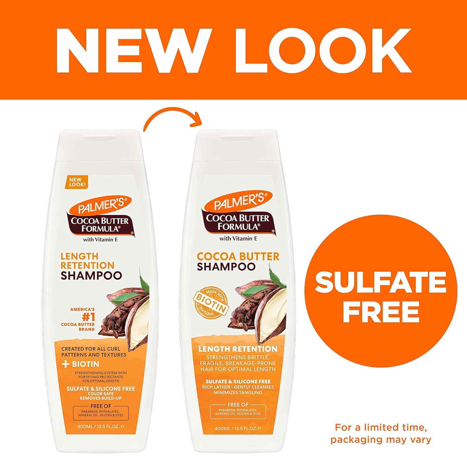 Palmer’s Cocoa Butter Formula Biotin Length Retention Shampoo, 13.5 Fl Oz(13.5 Fl Oz (Pack of 2)) - view 3