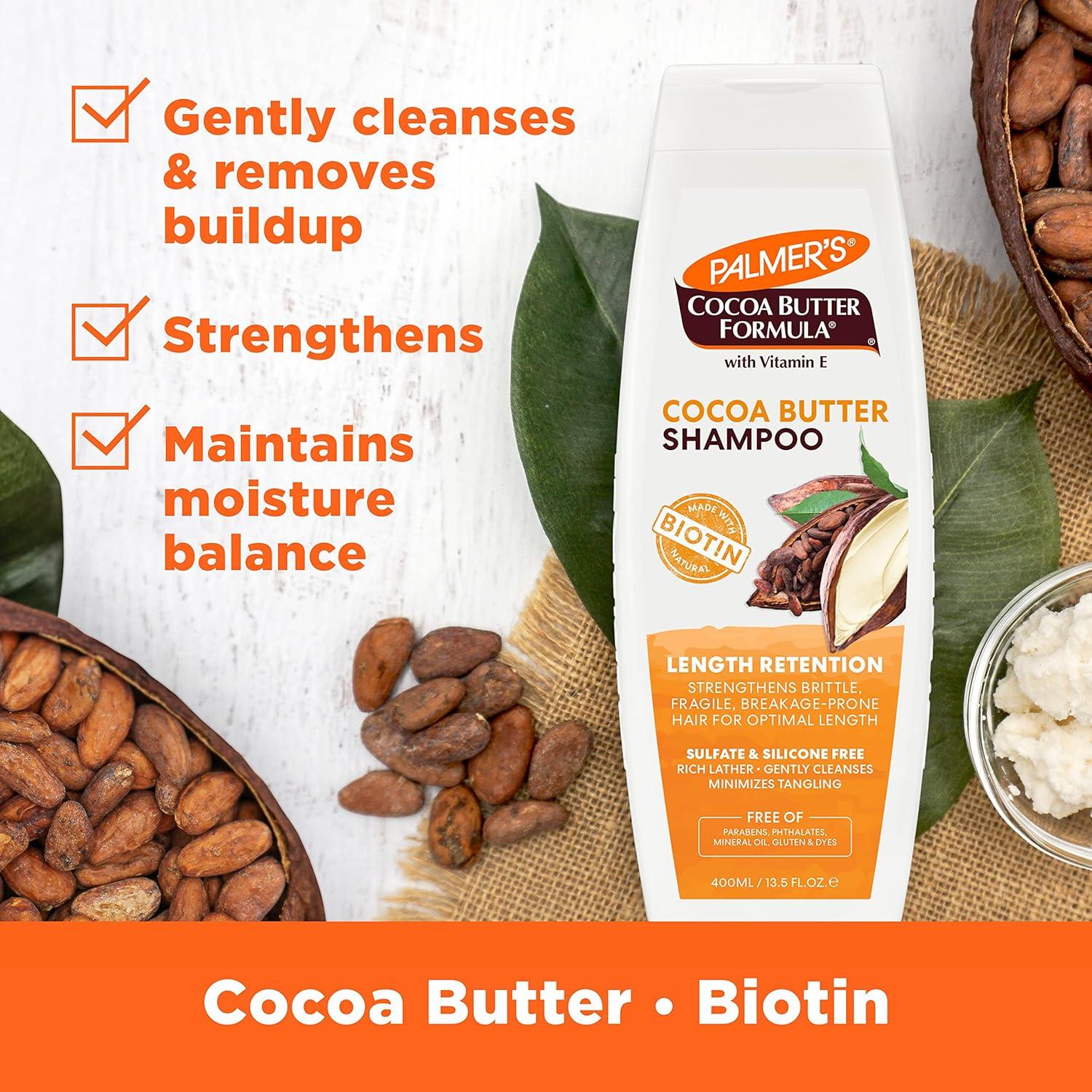 Palmer’s Cocoa Butter Formula Biotin Length Retention Shampoo, 13.5 Fl Oz(13.5 Fl Oz (Pack of 2)) - view 4