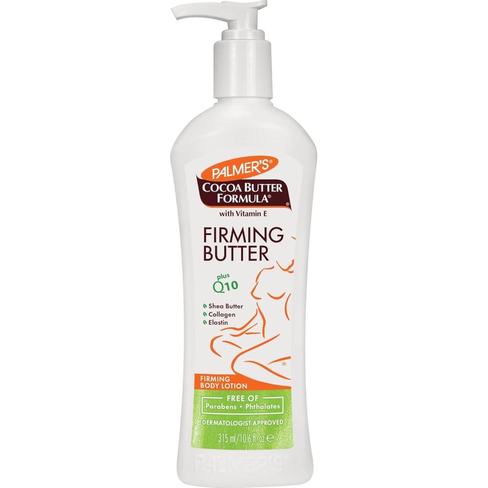 Palmer’s Cocoa Butter Formula with Vitamin E + Q10 Firming Butter Body Lotion, Postpartum Essentials Skin Care, Shea Butter, Collagen and Elastin, 10.6 Fl Oz(10.6 Fl Oz (Pack of 1))