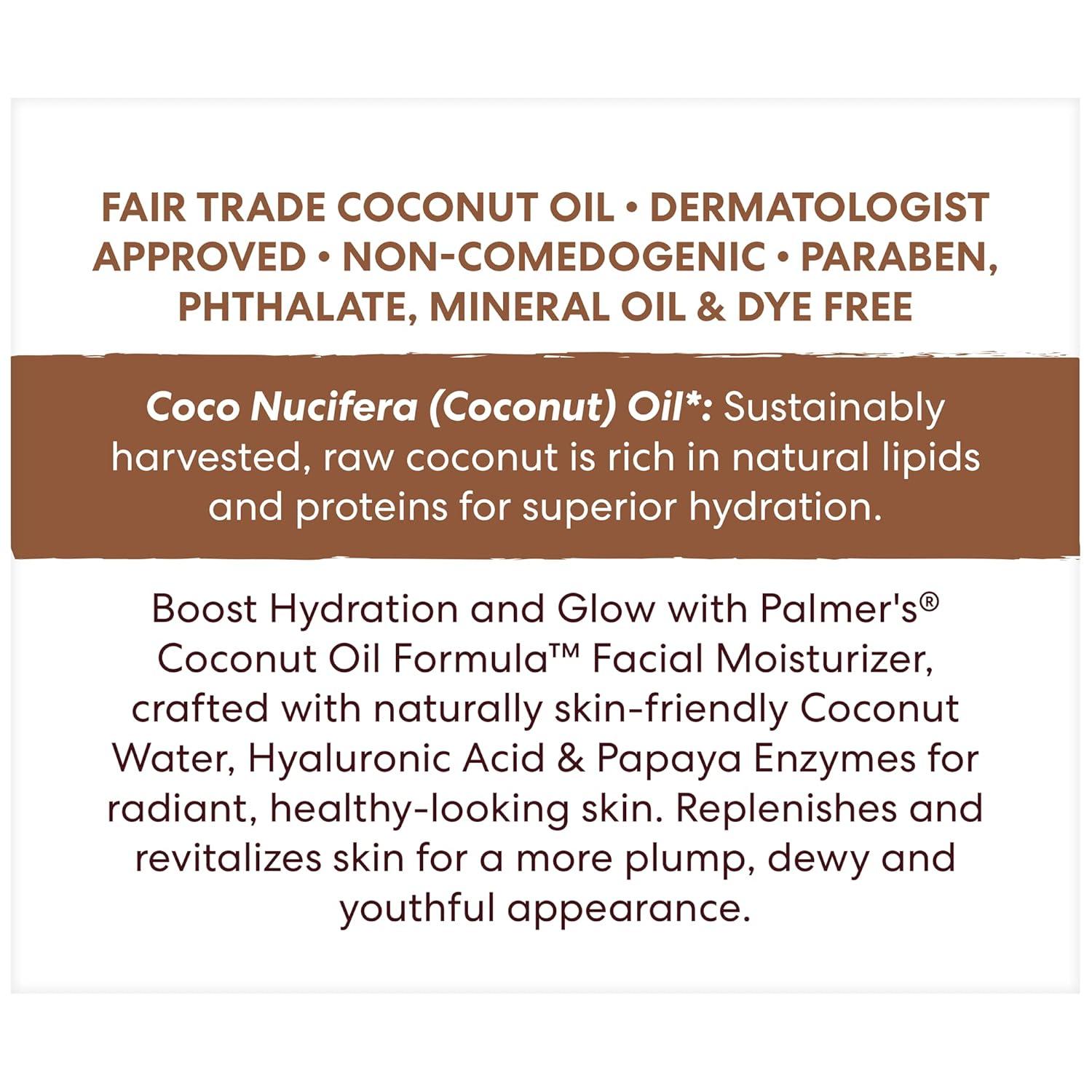 Palmer’s Coconut Oil Formula Coconut Water Face Moisturizer, 1.7 Ounce Jar(1.7 Ounce (Pack of 1)) - view 4