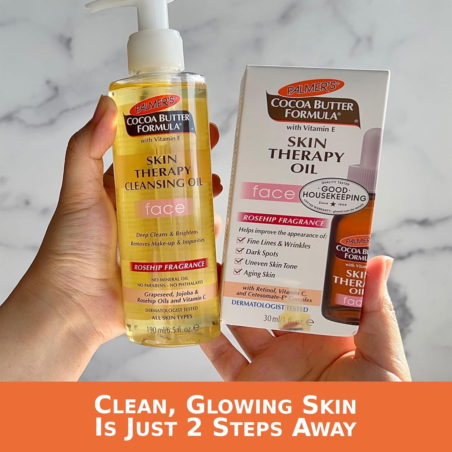 Palmer’s Cocoa Butter Formula Skin Therapy Cleansing Oil, Gentle Makeup Remover with Rosehip Oil and Vitamin C, 6.5 Ounce(6.5 Fl Oz (Pack of 1)) - view 6