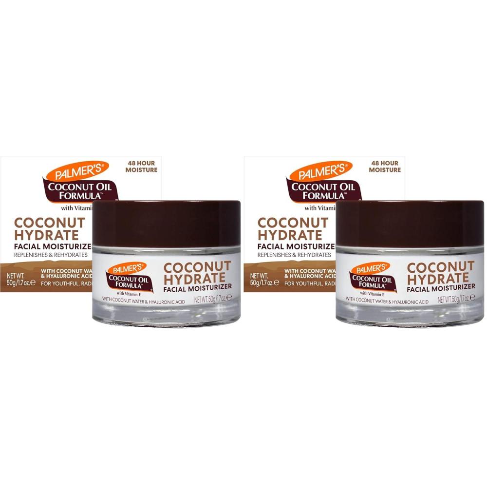 Palmer’s Coconut Oil Formula Coconut Water Face Moisturizer, 1.7 Ounce Jar(1.7 Ounce (Pack of 2))