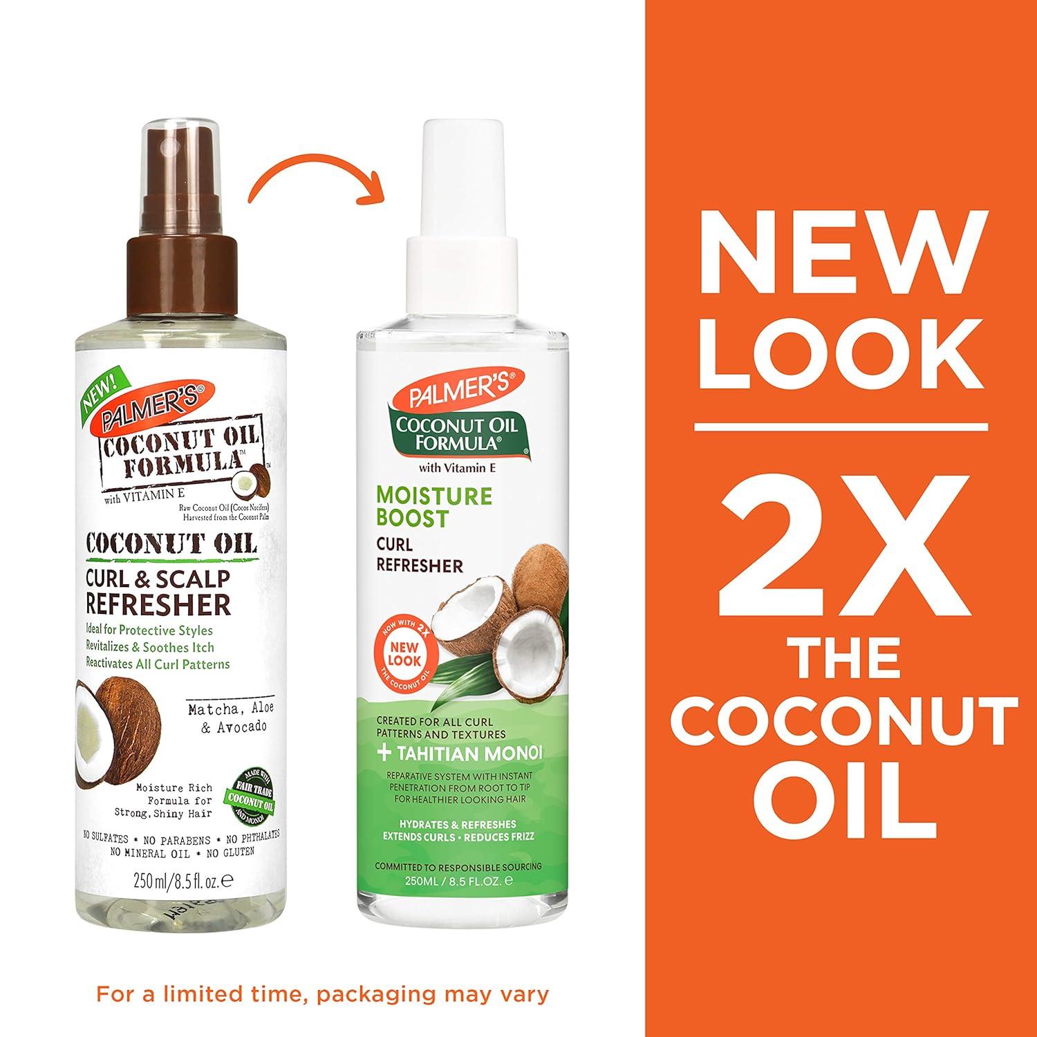 Palmer’s Coconut Oil Formula Moisture Boost Curl Refresher Spray, 8.5 Ounce(8.5 Ounce (Pack of 2)) - view 2