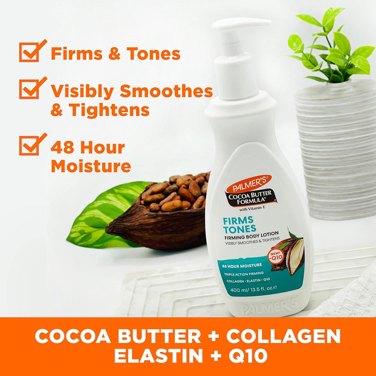Palmer’s Cocoa Butter Formula Skin Firming Body Lotion, Toning & Tightening Cream with Q10, Collagen & Elastin, Pump Bottle, 13.5 Oz.(13.5 Fl Oz (Pack of 2)) - view 3