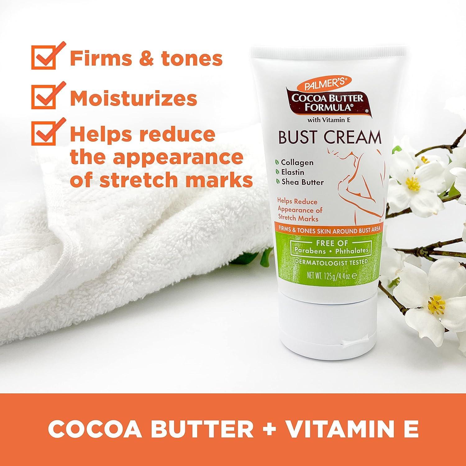 Palmer’s Cocoa Butter Formula Bust Cream for Pregnancy Skin Care with Vitamin E, 4.4 oz. (Pack of 3)(4.4 Ounce (Pack of 6)) - view 2