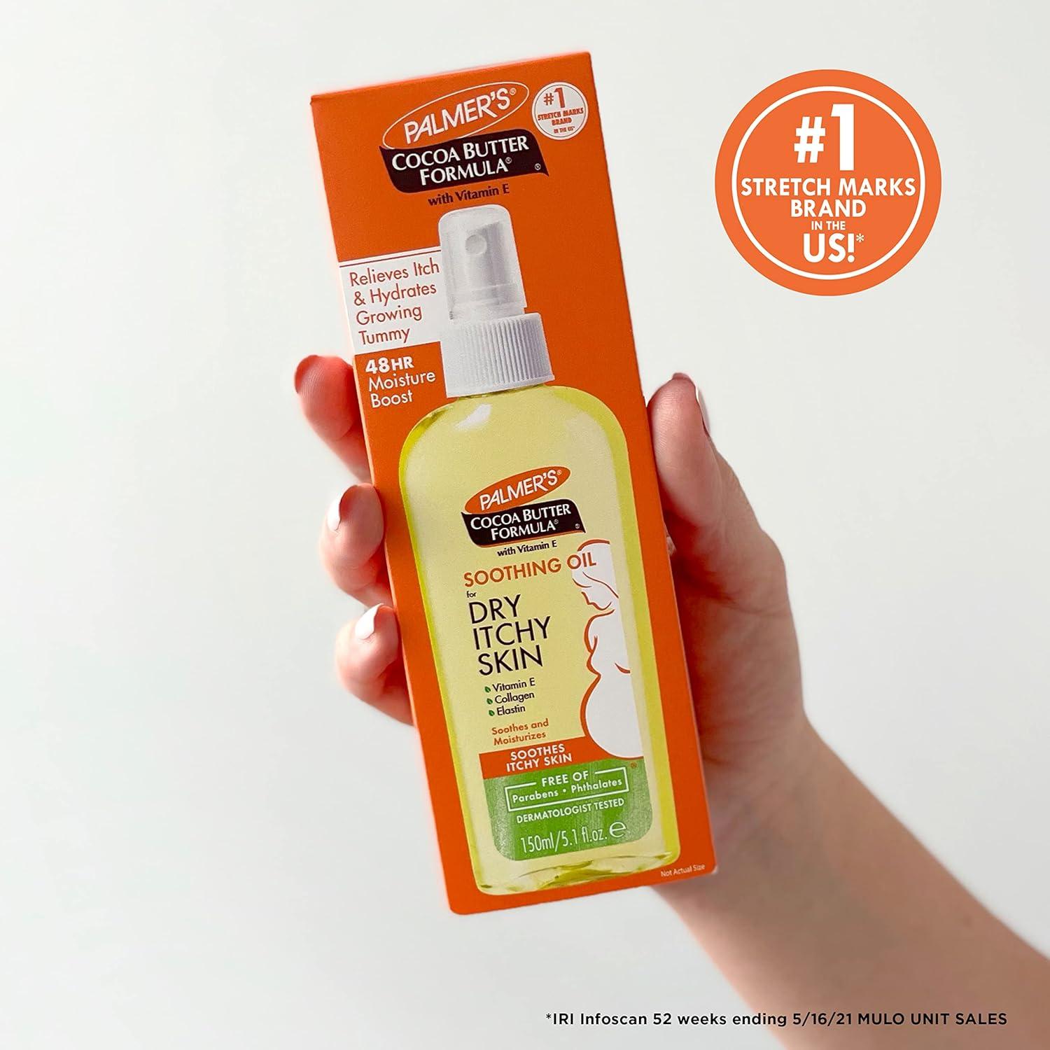 Palmer’s Cocoa Butter Formula Soothing Oil with Vitamin E, Dry, Itchy Skin Relief, Anti-Itch Body Oil, 5.1 Ounces(Oil) - view 5