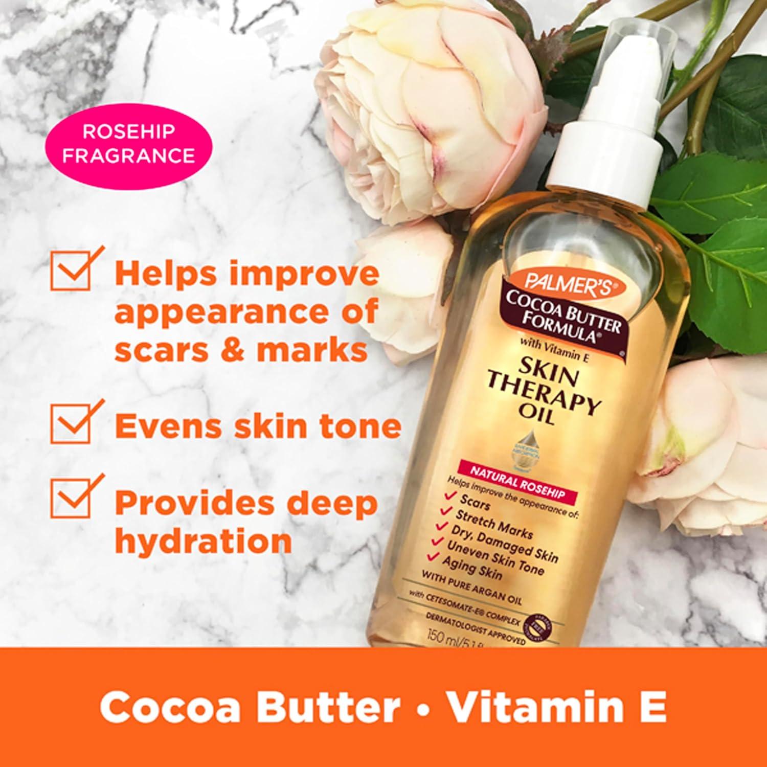 Palmer’s Cocoa Butter Formula Skin Therapy Moisturizing Body Oil with Vitamin E, Rosehip Fragrance, 5.1 Ounces - view 2