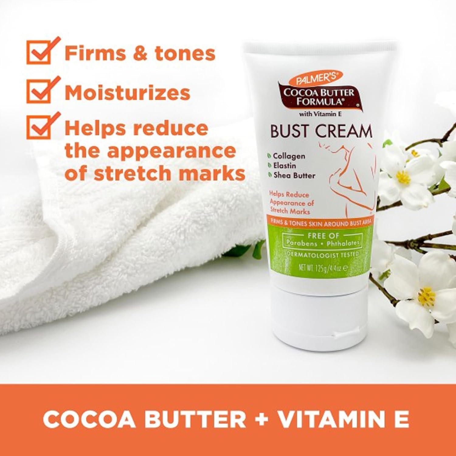 Palmer’s Cocoa Butter Formula Bust Cream for Pregnancy Skin Care with Vitamin E, 4.4 oz. (Pack of 3)(4.4 Ounce (Pack of 2)) - view 6