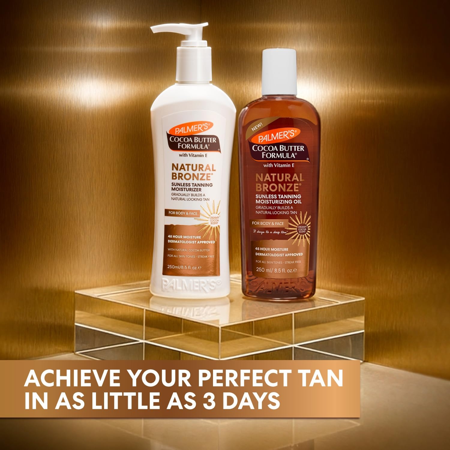 Palmer’s Cocoa Butter Formula, Natural Bronze Sunless Tanning Moisturizing Body Oil (8.5 fl oz), Face & Body Gradual Tanner, Buildable, Natural-Looking Tan in 3 Days, No Streak, 48-Hour Moisture - view 8