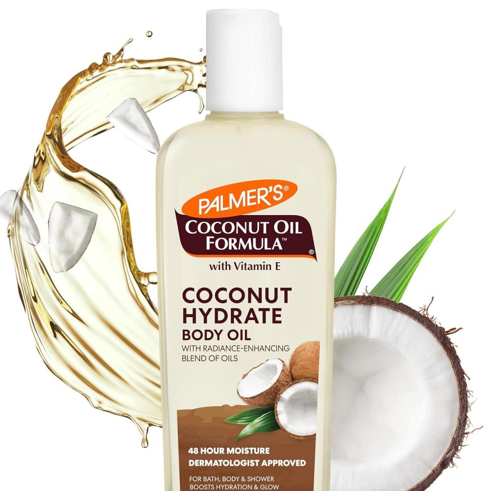 Palmer’s Coconut Oil Formula Body Oil, Body Moisturizer with Green Coffee Extract, Bath Oil for Dry Skin, 5.1 Ounces (Spray Cap)(8.5 Fl Oz (Pack of 1))