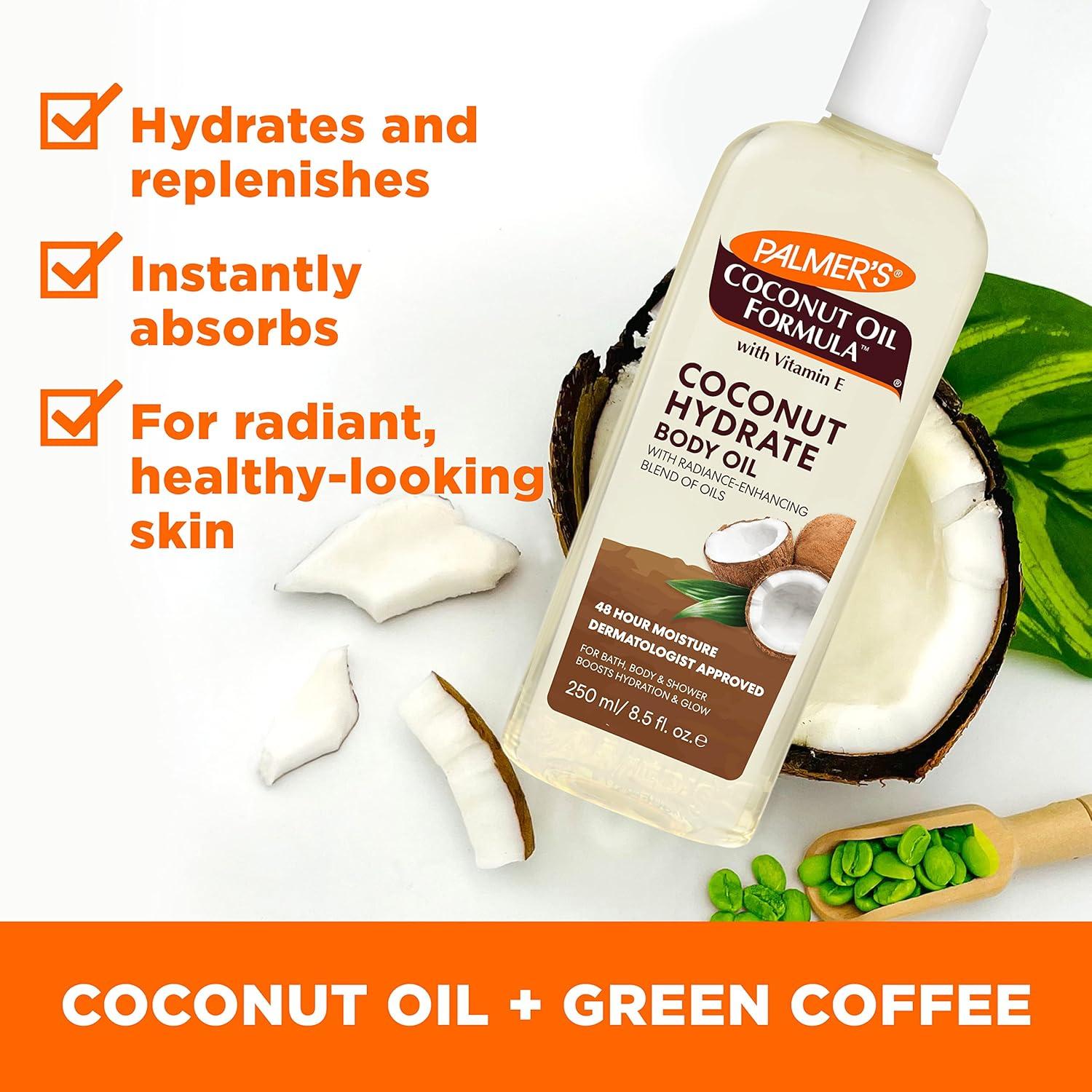Palmer’s Coconut Oil Formula Body Oil, Body Moisturizer with Green Coffee Extract, Bath Oil for Dry Skin, 5.1 Ounces (Spray Cap)(8.5 Fl Oz (Pack of 1)) - view 3