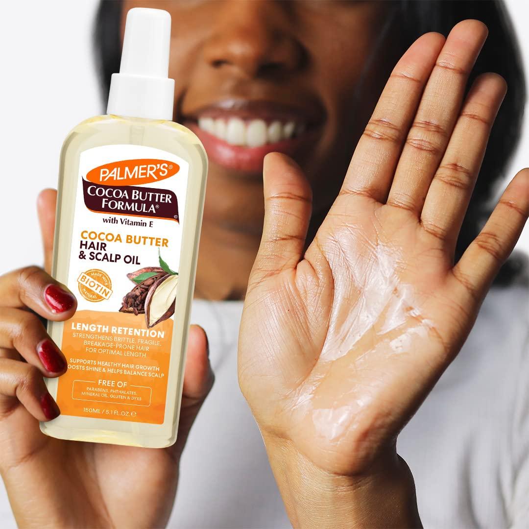 Palmer’s Cocoa Butter & Biotin Length Retention Hair and Scalp Oil, 5.1 Ounce (Packaging May Vary)(5.1 Fl Oz (Pack of 2)) - view 8