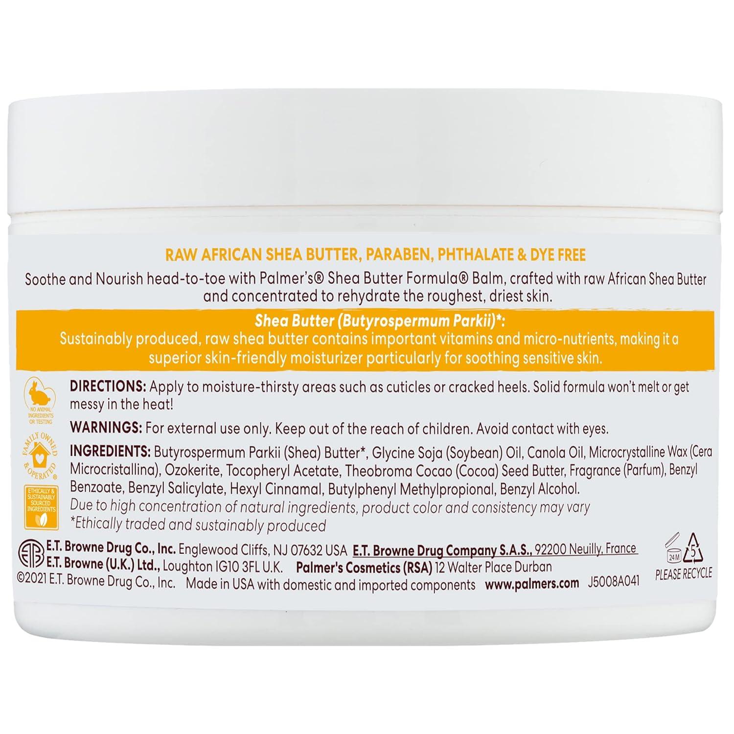 Palmer’s Shea Butter Formula Raw African Shea Butter Balm, Nourishing Body Moisturizer for Rough, Dry Skin, 7.25 Ounces(7.25 Ounce (Pack of 2)) - view 4