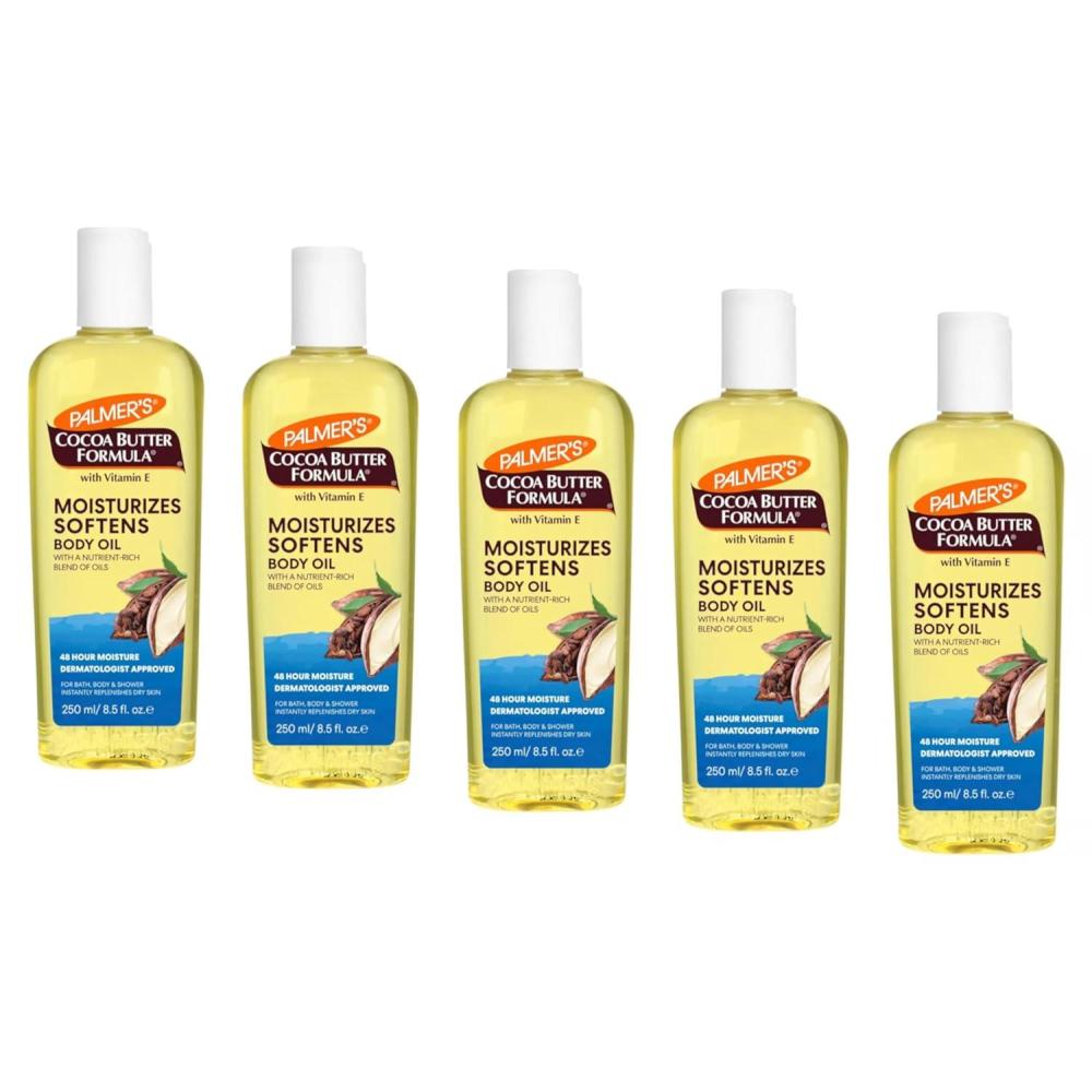 Palmer’s Coconut Oil Formula Body Oil, Body Moisturizer with Green Coffee Extract, Bath Oil for Dry Skin, 5.1 Ounces (Spray Cap)(8.5 Fl Oz (Pack of 5))