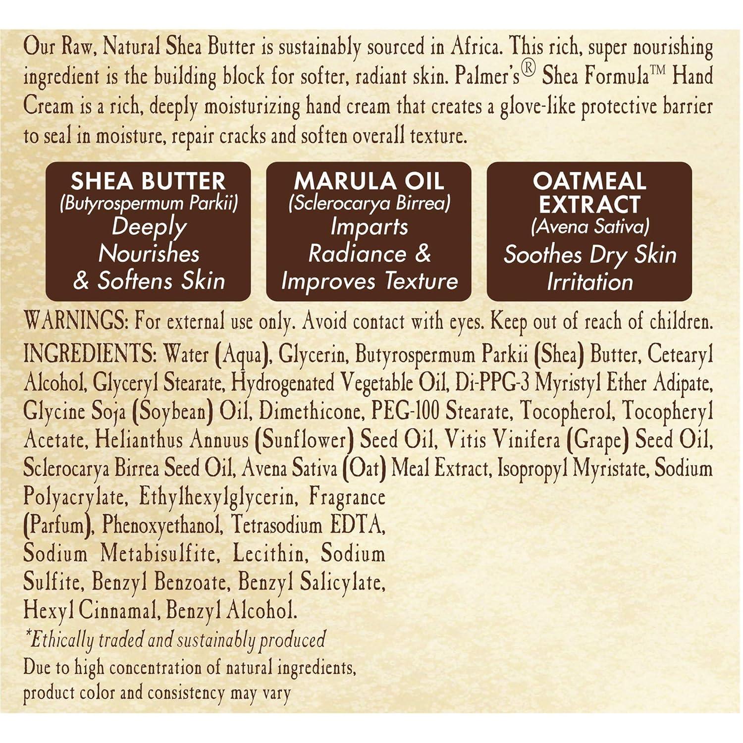 Palmer’s Shea Butter Formula Hand Cream for Dry, Cracked Skin. Hand Lotion Easter Basket Stuffers, Travel Size Hand Moisturizer, 3.4 Ounce(Shea Butter) - view 8