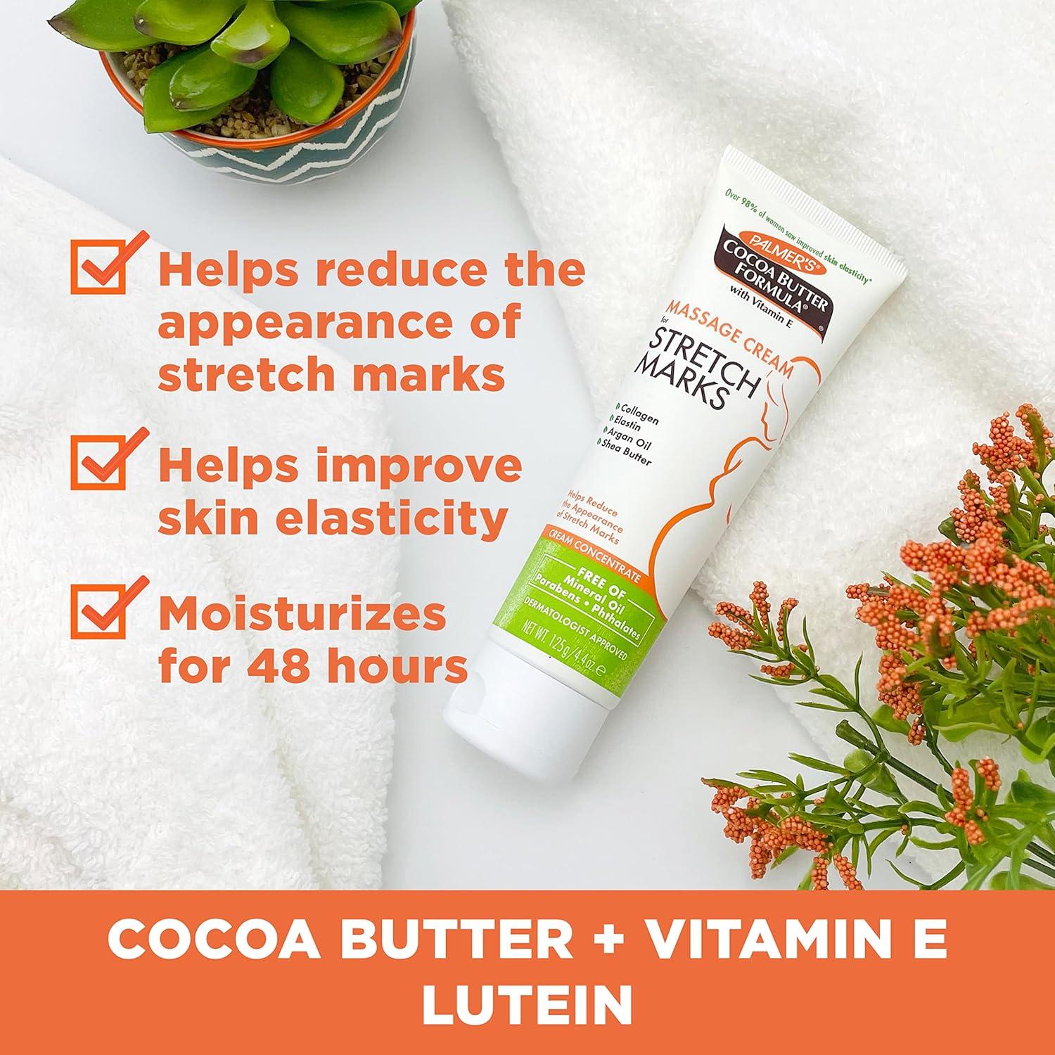 Palmer’s Cocoa Butter Massage Cream for Stretch Marks, 4.4 Ounce(4.4 Ounce (Pack of 3)) - view 2