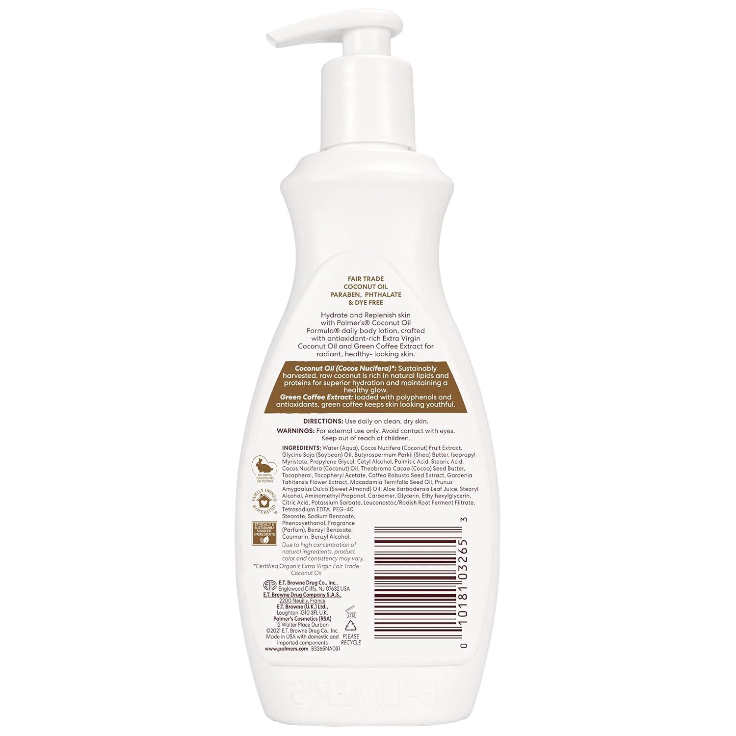 Palmer’s Coconut Oil Formula Body Lotion for Dry Skin, Hand & Body Moisturizer with Green Coffee Extract & Vitamin E, Pump Bottle, 13.5 Fl Oz (Pack of 1)(13.5 Fl Oz (Pack of 1)) - view 4