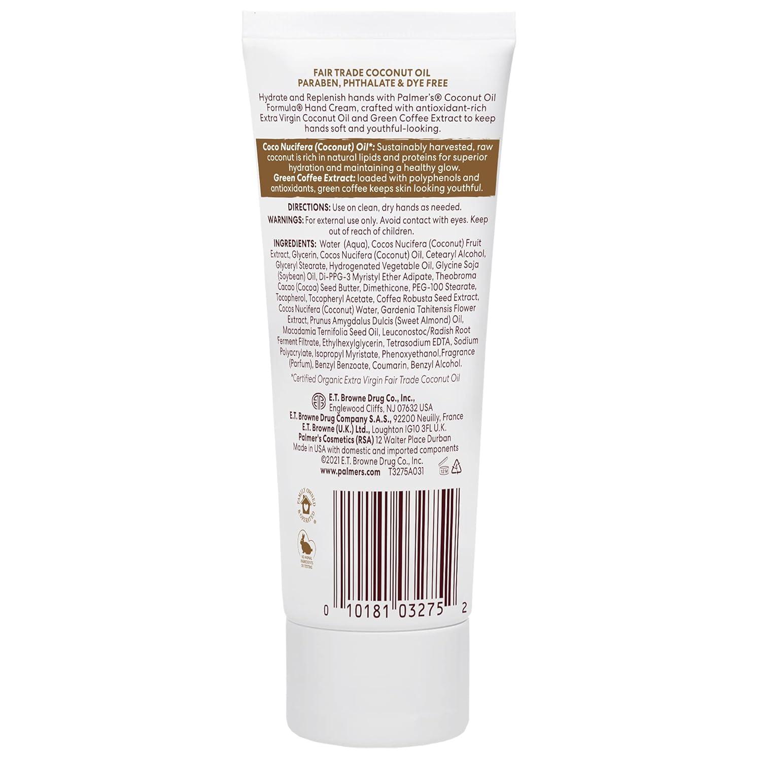 Palmer’s Coconut Oil Formula Moisturizing Hand Cream, 3.4 Ounce(3.4 Fl Oz (Pack of 1)) - view 2