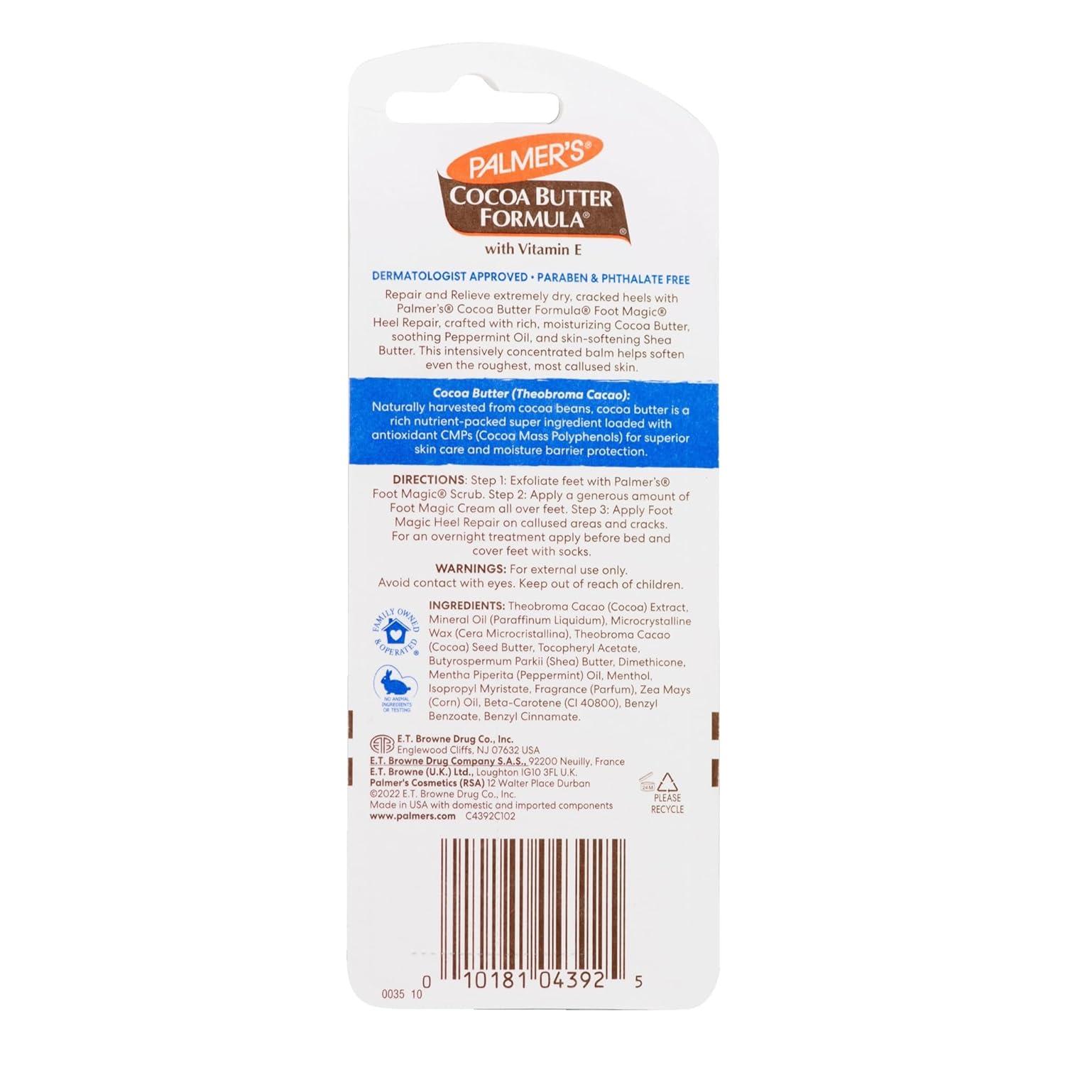 Palmer’s Cocoa Butter Formula Heel Repair, Foot Balm Stick for Cracked Heels & Feet, No-Mess Stick Applicator, 0.9 Ounce(0.9 Ounce (Pack of 2)) - view 3
