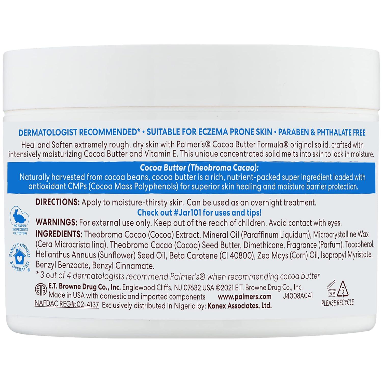 Palmer’s Cocoa Butter Formula Daily Skin Therapy Solid Lotion with Vitamin E, Body Moisturizer for Extremely Dry Skin, Softens and Soothes, 7.25 Ounces, (Pack of 1)(7.25 Ounce (Pack of 3)) - view 2