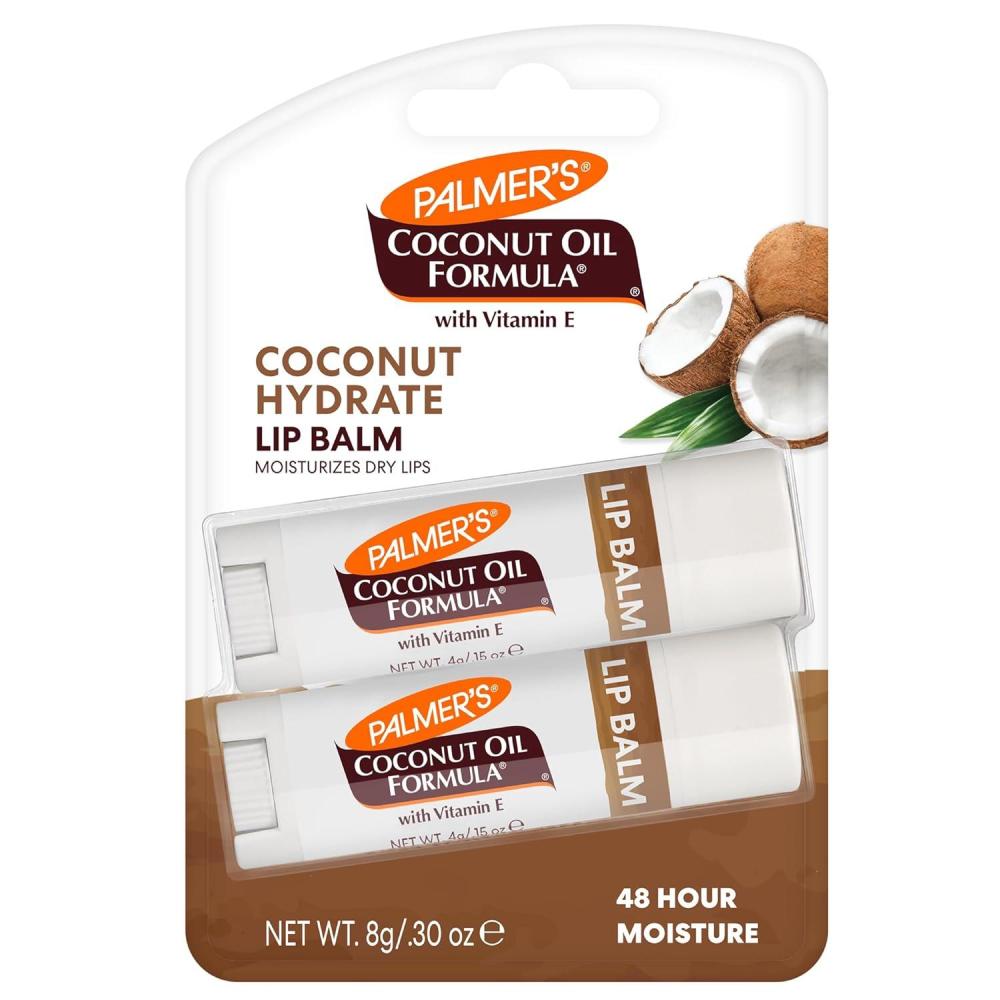 Palmer’s Coconut Oil Formula Lip Balm Duo, All-Day Moisturization, Hydrates Dry, Cracked Lips (Pack of 2)(2 Count (Pack of 1))