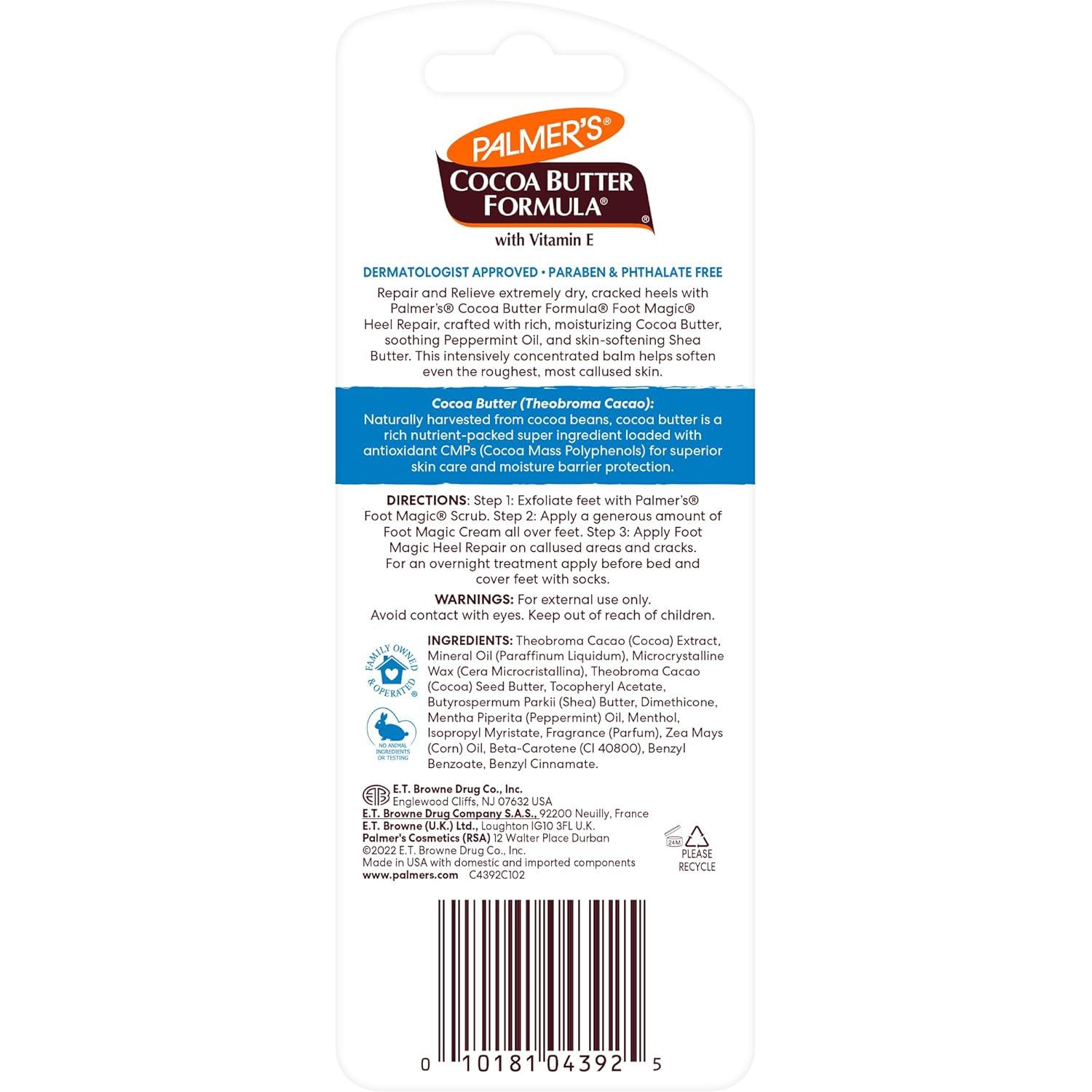 Palmer’s Cocoa Butter Formula Heel Repair, Foot Balm Stick for Cracked Heels & Feet, No-Mess Stick Applicator, 0.9 Ounce(0.9 Ounce (Pack of 1)) - view 2