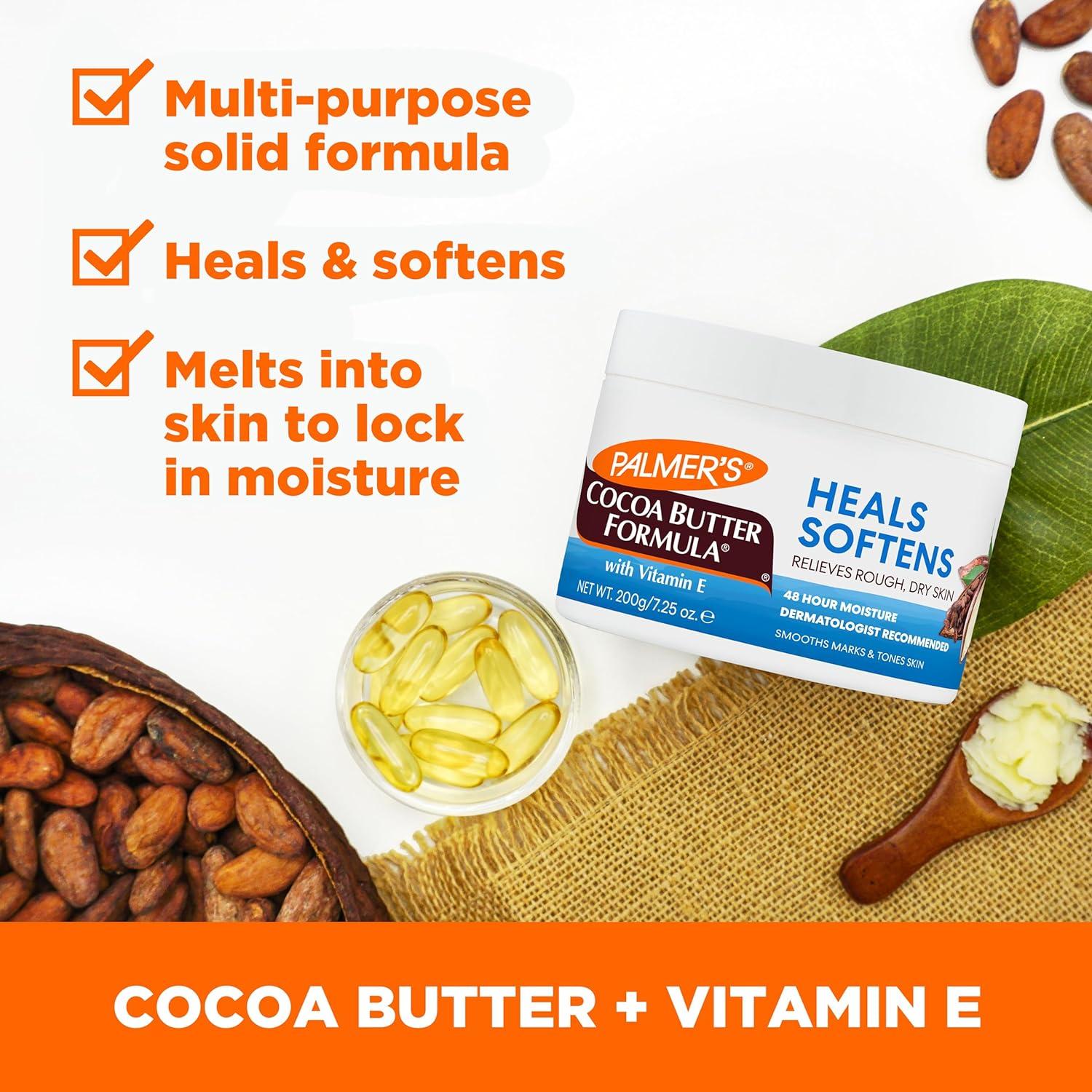 Palmer’s Cocoa Butter Formula Daily Skin Therapy Solid Lotion with Vitamin E, Body Moisturizer for Extremely Dry Skin, Softens and Soothes, 7.25 Ounces, (Pack of 1)(7.25 Ounce (Pack of 1)) - view 2