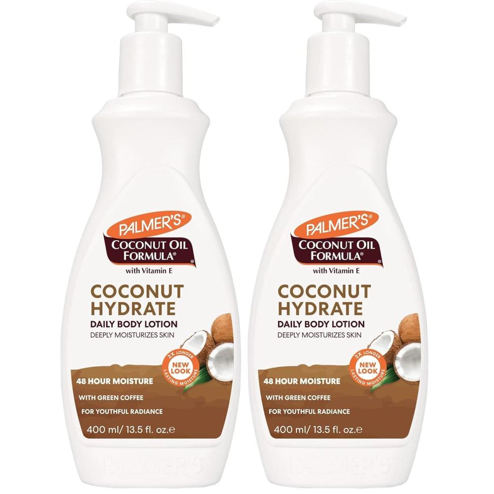 Palmer’s Coconut Oil Formula Body Lotion for Dry Skin, Hand & Body Moisturizer with Green Coffee Extract & Vitamin E, Pump Bottle, 13.5 Fl Oz (Pack of 1)(13.5 Fl Oz (Pack of 2))