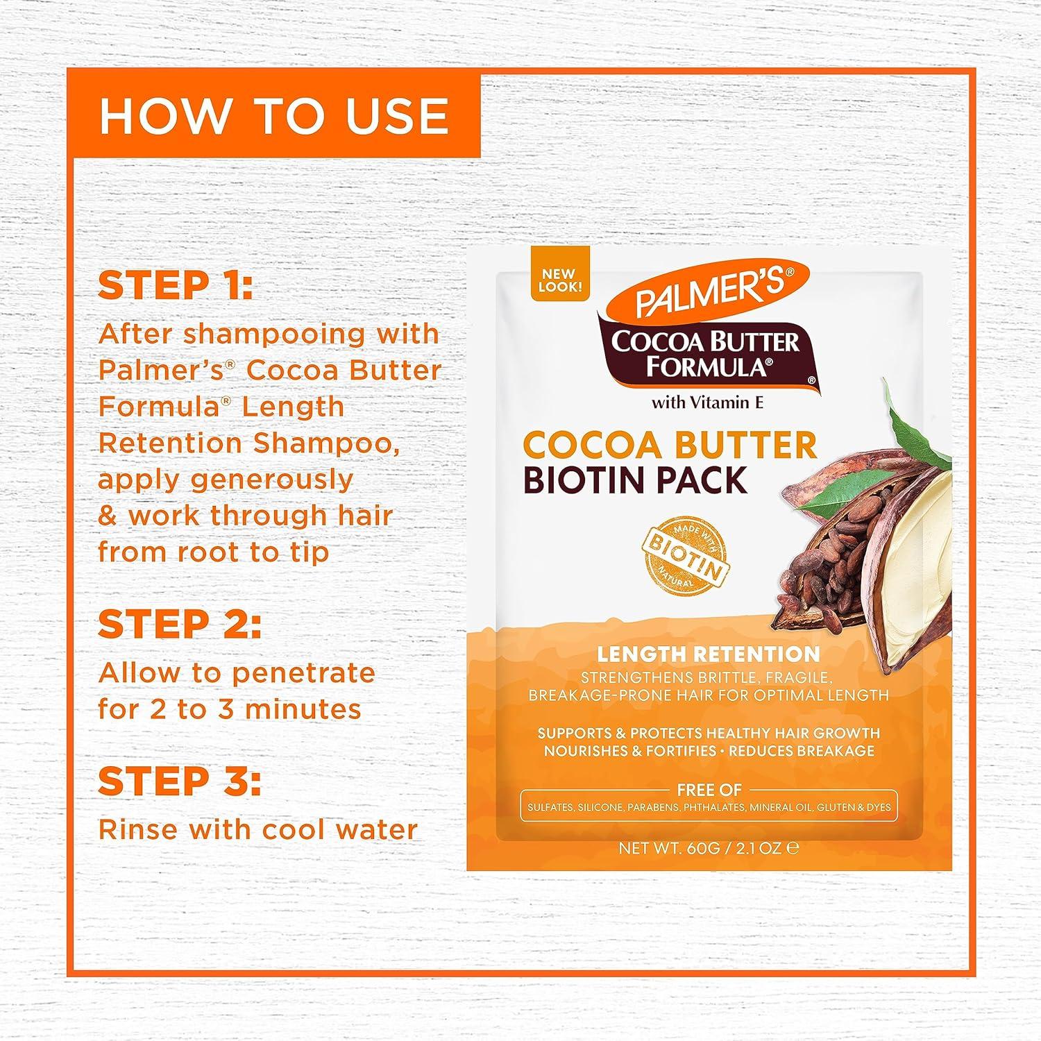 Palmer’s Cocoa Butter & Biotin Length Retention Biotin Pack, 2.1 Ounce(2.1 Fl Oz (Pack of 1)) - view 4