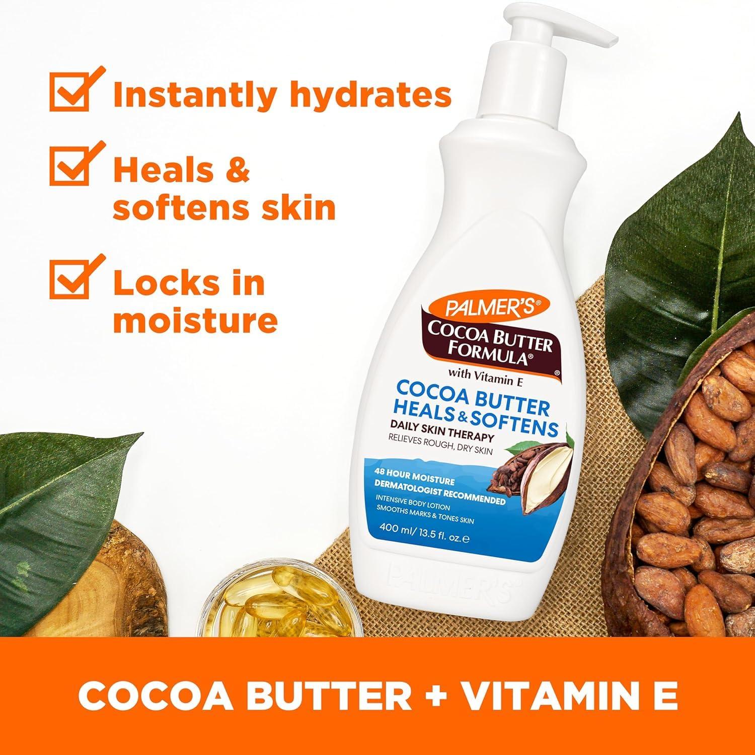 Palmer’s Cocoa Butter Formula Daily Skin Therapy Cocoa Butter Body Lotion for Dry Skin, Hand & Body Moisturizer, Pump Bottle, 13.5 Oz (Pack of 1)(13.5 Fl Oz (Pack of 3)) - view 2
