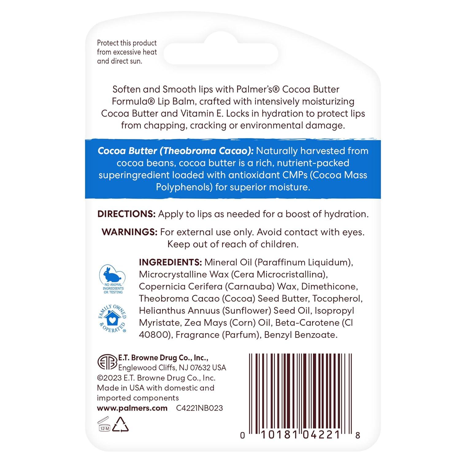 Palmer’s Cocoa Butter Formula Lip Balm, All-Day Moisturization, Beach Bag Must-Have, Hydrates Dry, Cracked Lips (Pack of 1)(0.15 Ounce (Pack of 8)) - view 3