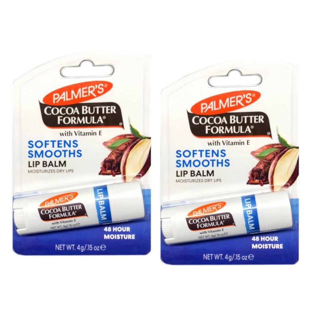 Palmer’s Cocoa Butter Formula Lip Balm, All-Day Moisturization, Beach Bag Must-Have, Hydrates Dry, Cracked Lips (Pack of 1)(0.15 Ounce (Pack of 2))