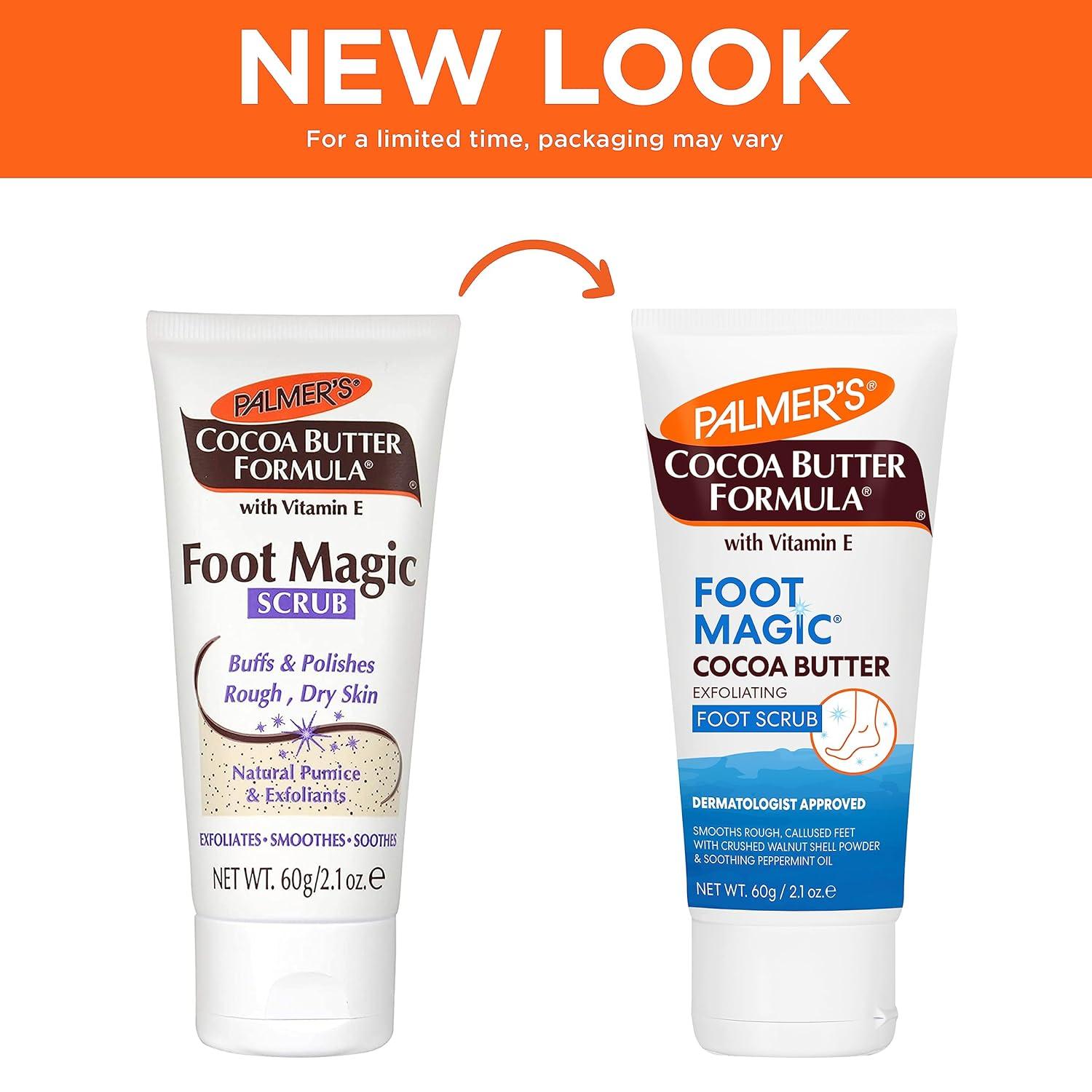Palmer’s Cocoa Butter Formula Foot Magic Exfoliating Foot Scrub with Vitamin E for Dry, Cracked Feet, Use with Foot Scrubber for Pedicure, 2.1 Ounce(2.1 Ounce (Pack of 1)) - view 2