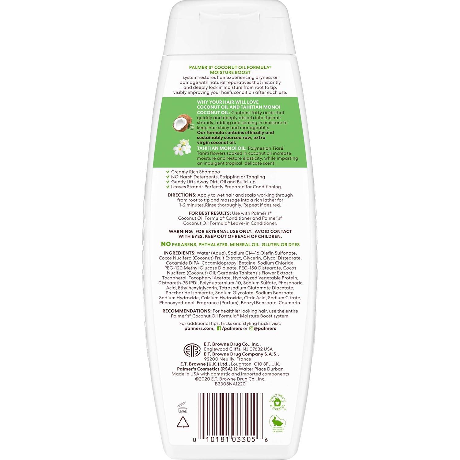 Palmer’s Coconut Oil Formula Conditioning Shampoo 400ml(13.5 Fl Oz (Pack of 1)) - view 3