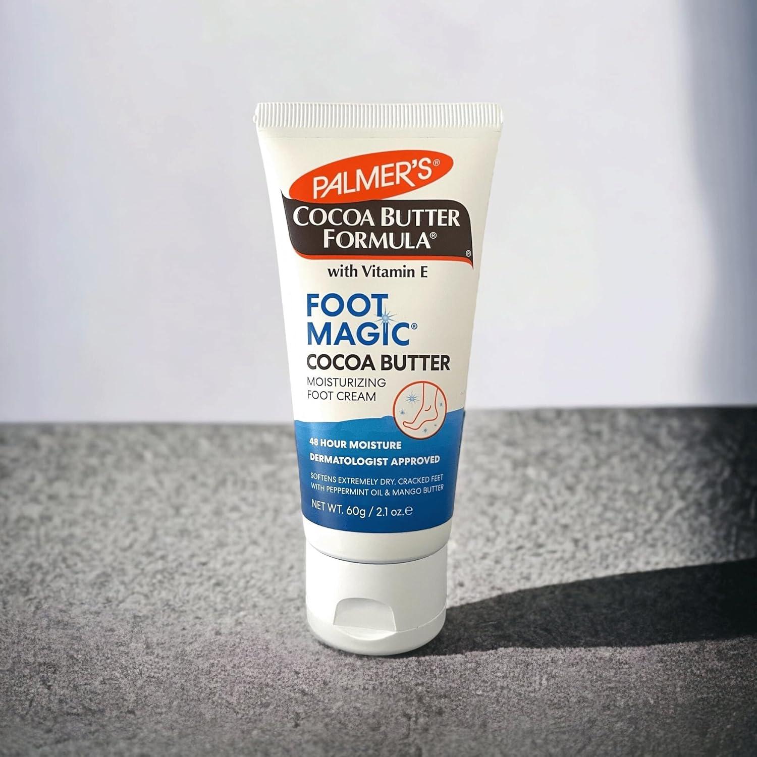 Palmer’s Cocoa Butter Formula Foot Magic Moisturizing Foot Cream for Dry, Cracked Heels, Feet Moisturizer with Peppermint Oil & Vitamin E, 2.1 Ounces(2.1 Ounce (Pack of 1)) - view 3